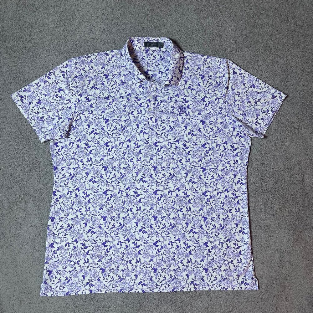 G/Fore Botanic Garden Floral Polo Shirt Performance XL Golf Tech Men's X-Large